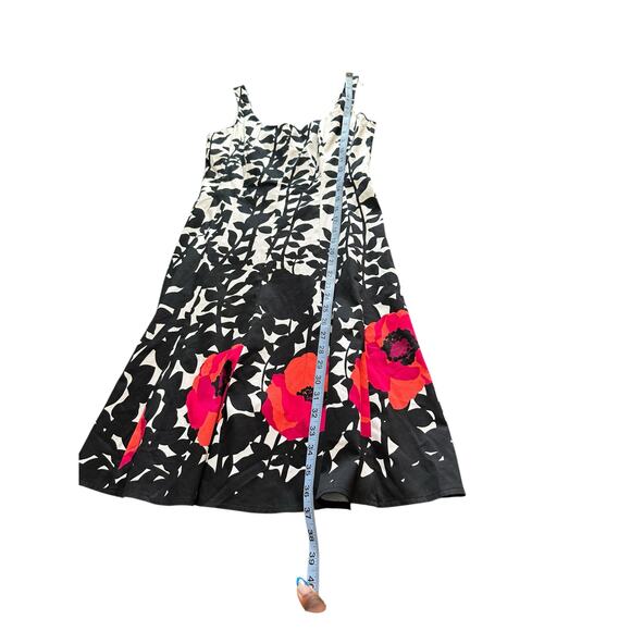 Nine West Black White Sleeveless Floral‎ Print Fit & Flare Sun Dress Size 6 - Picture 9 of 9